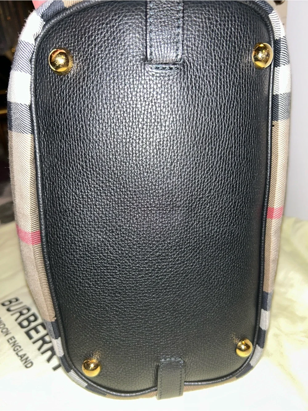 Burberry Sycamore House check hobo bag